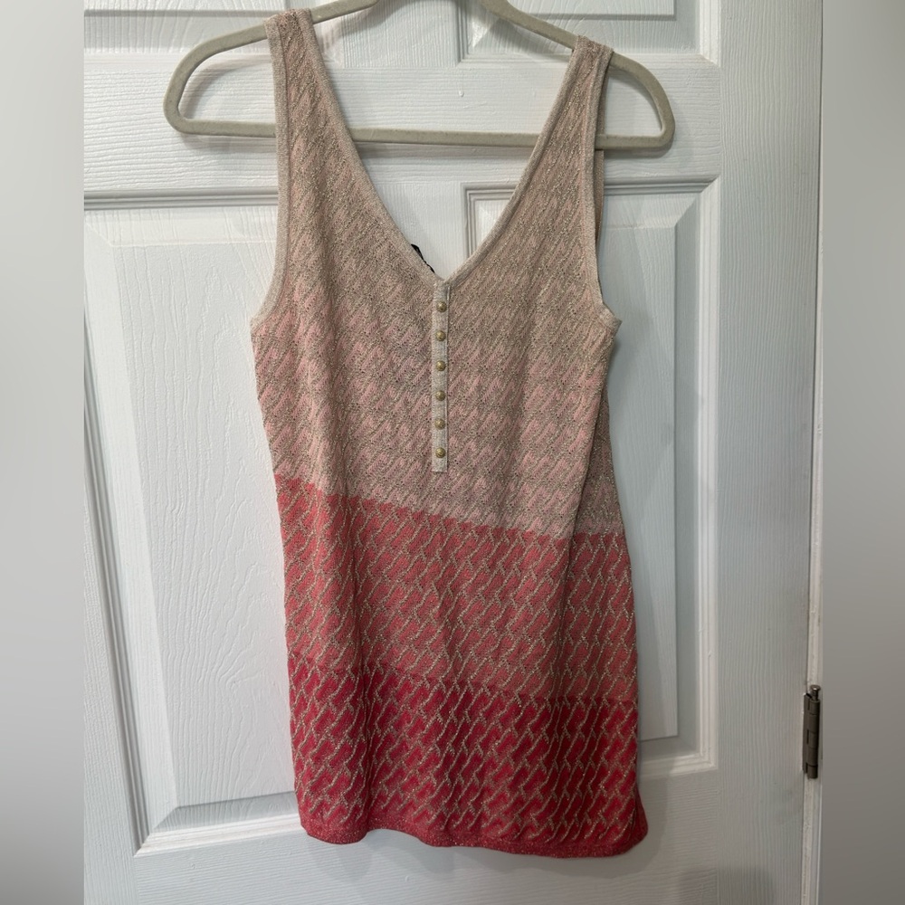 WHBM Tank Top w/ gold threading